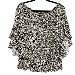 Vince Camuto Boho Cottagecore Peasant Blouse Women Large Whimsical Indie Femme